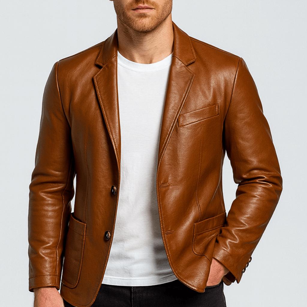 Wykonana na zamówienie, włoska kurtka skórzana - męska odzież wierzchnia