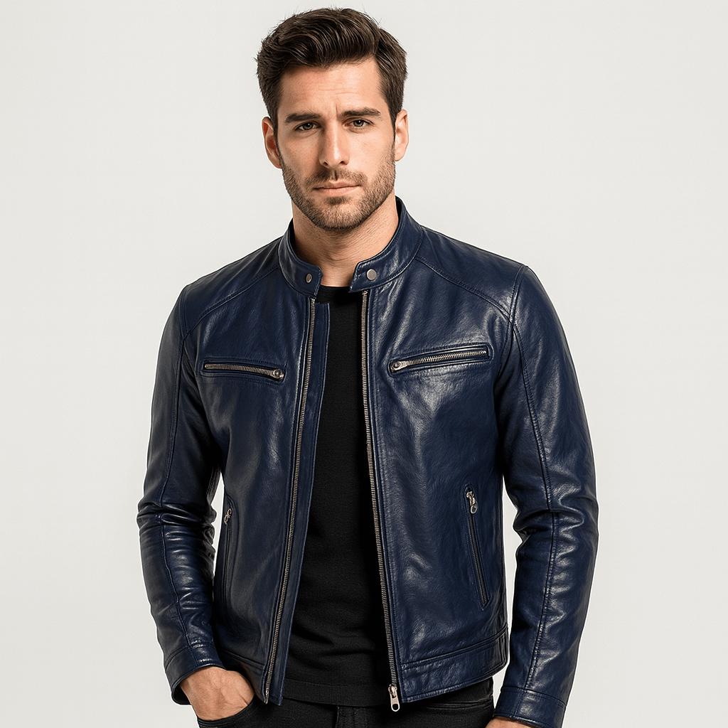 Wysokiej jakości i elegancka skórzana kurtka męska - ponadczasowy design