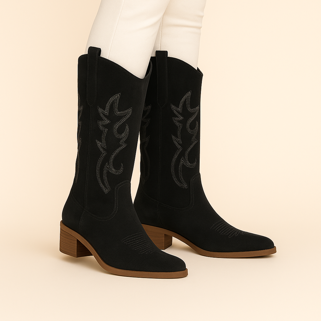 Zamszowe Kozaki Kowbojskie Dla Kobiet | Stylowe