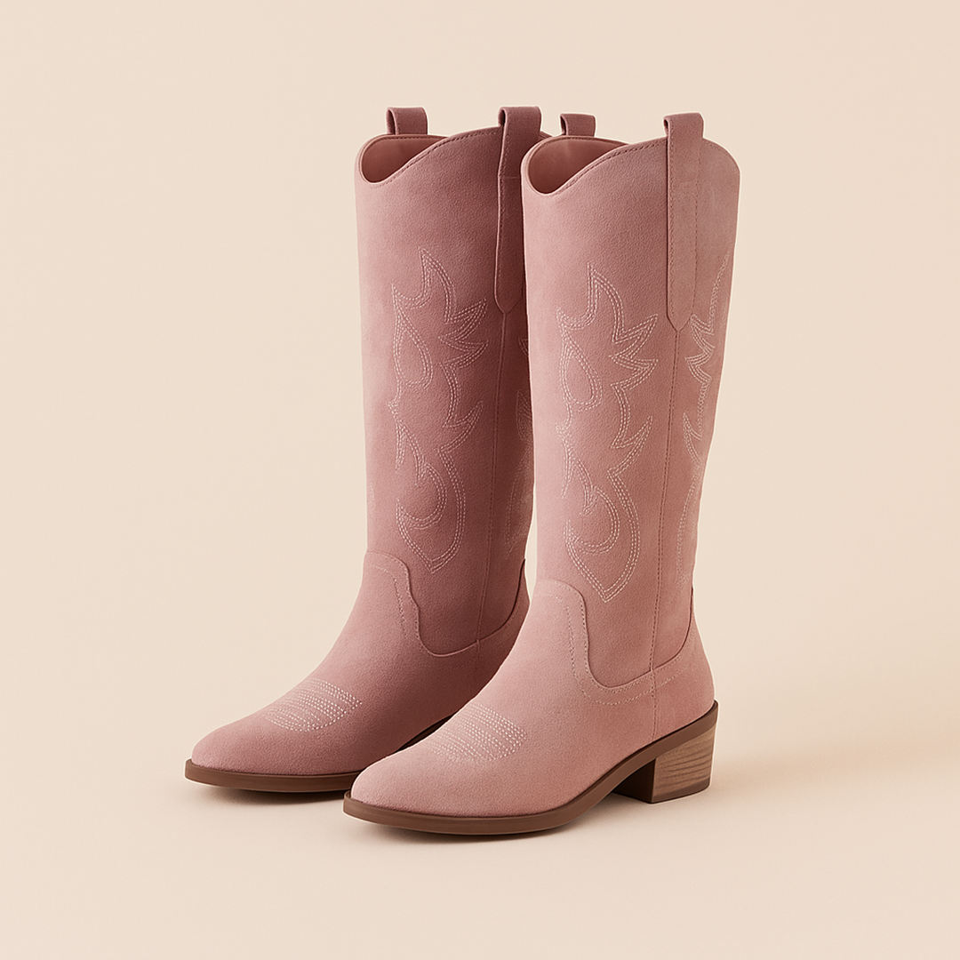 Zamszowe Kozaki Kowbojskie Dla Kobiet | Stylowe