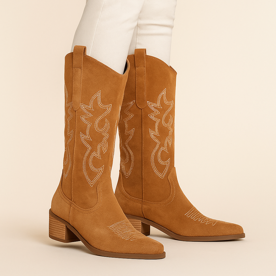 Zamszowe Kozaki Kowbojskie Dla Kobiet | Stylowe