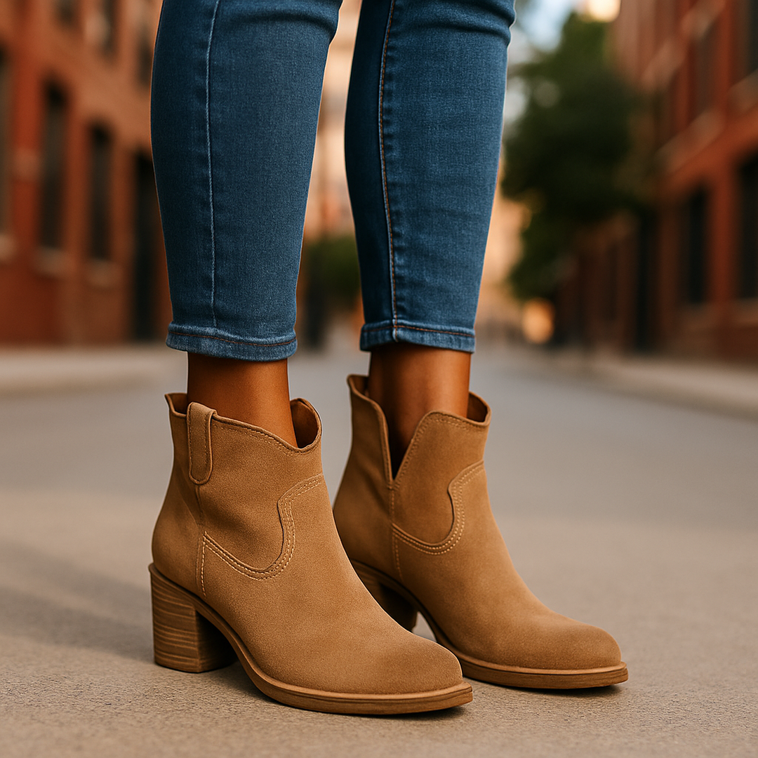 Botki damskie – wygodne brązowe buty na co dzień