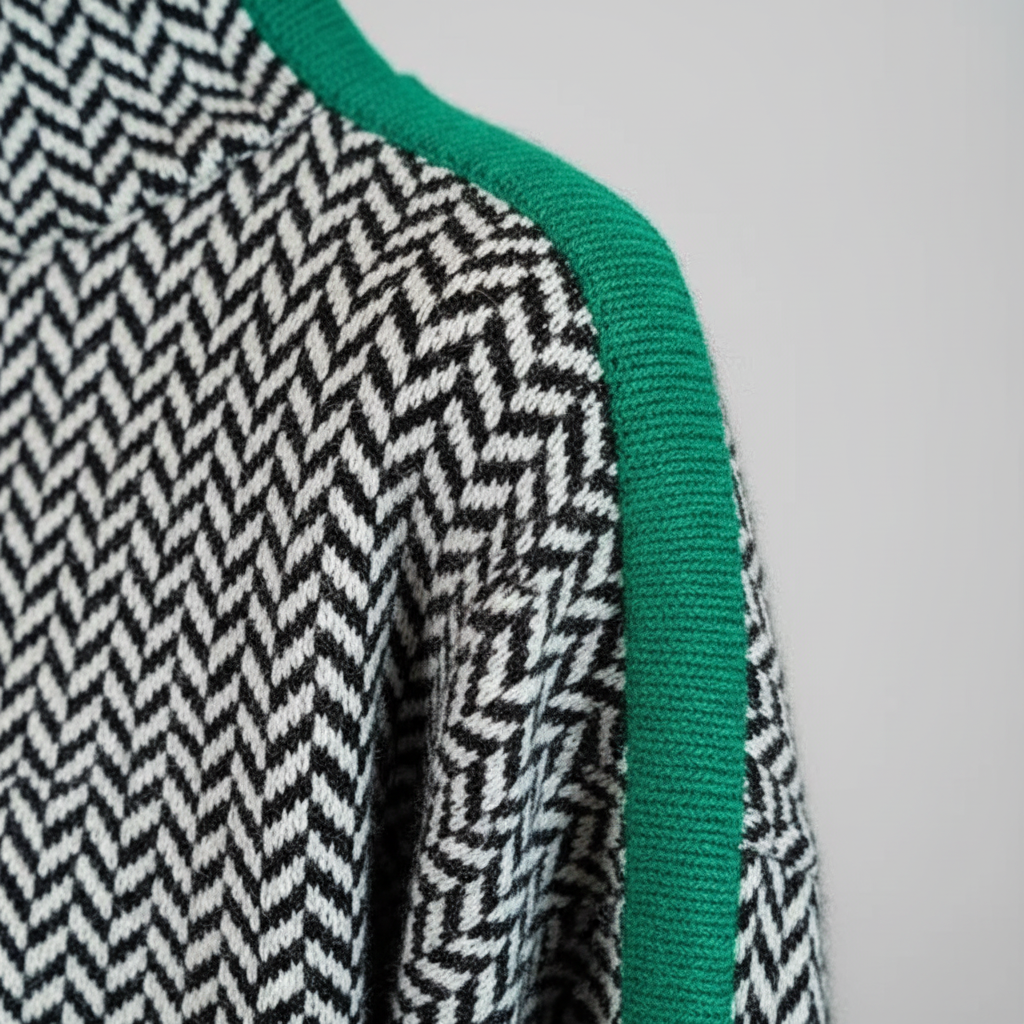 Golf z kontrastującymi paskami