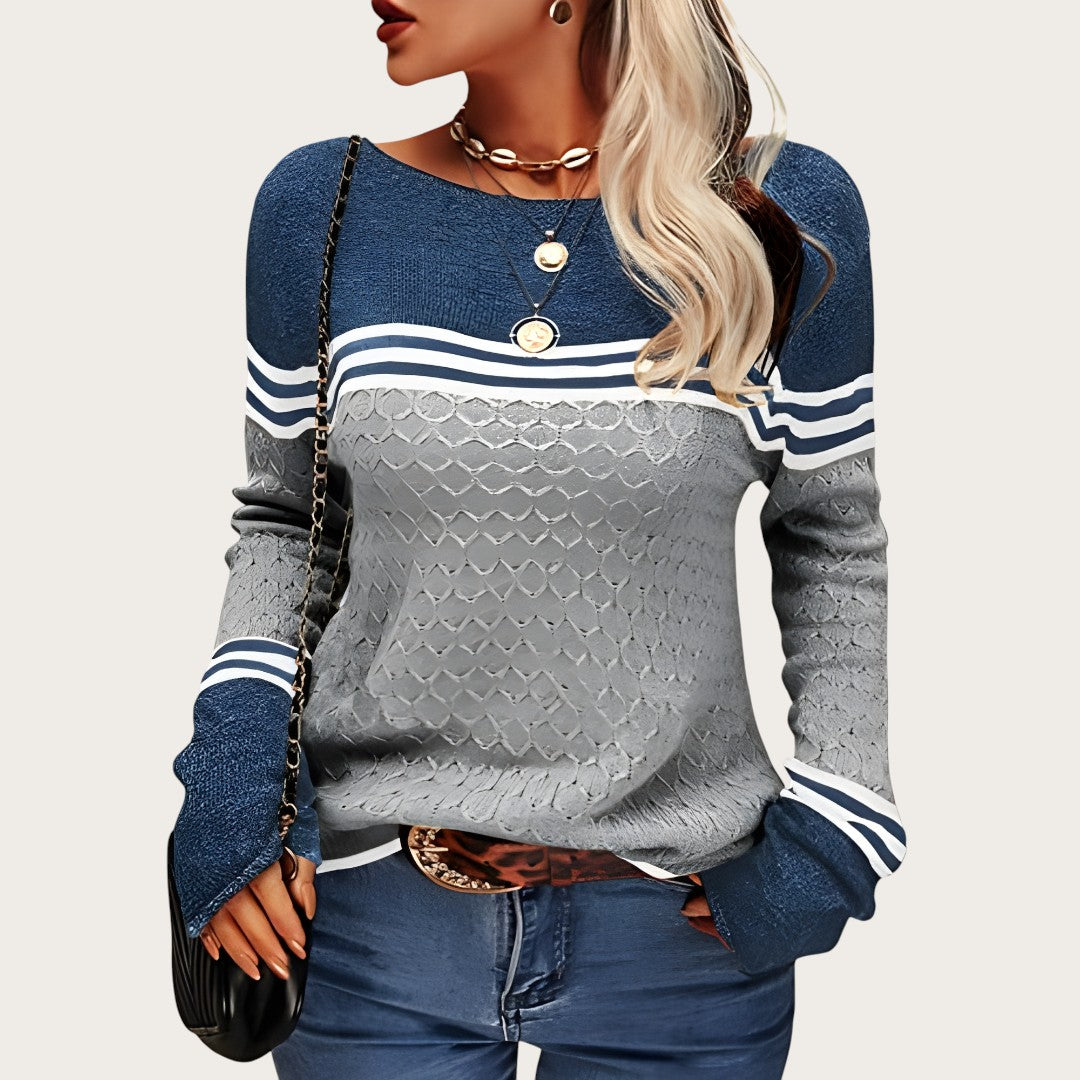 Damski Sweter W Paski | Stylowy