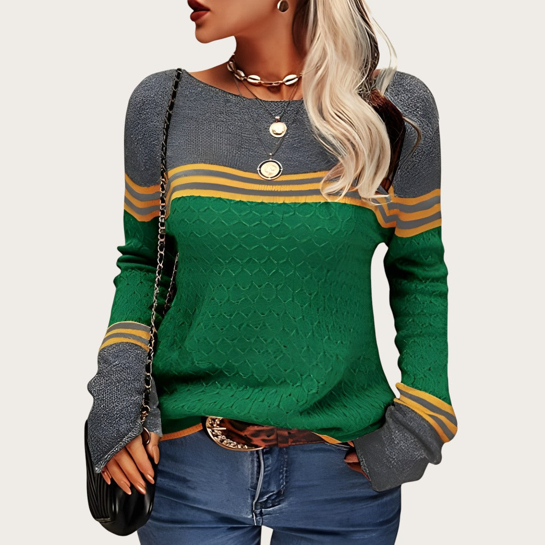 Damski Sweter W Paski | Stylowy