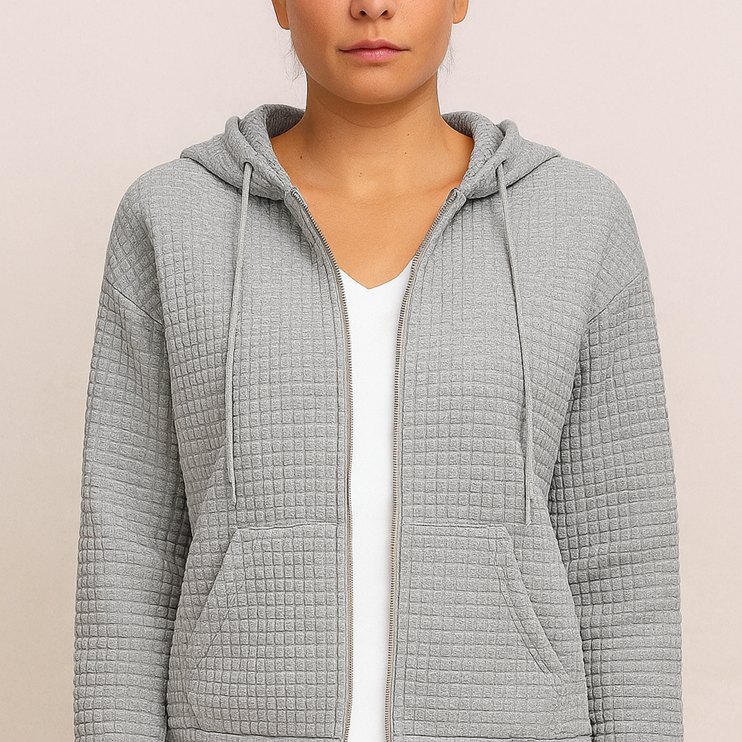 Stylowa Bluza Z Zamkiem Damska | Długi Rękaw