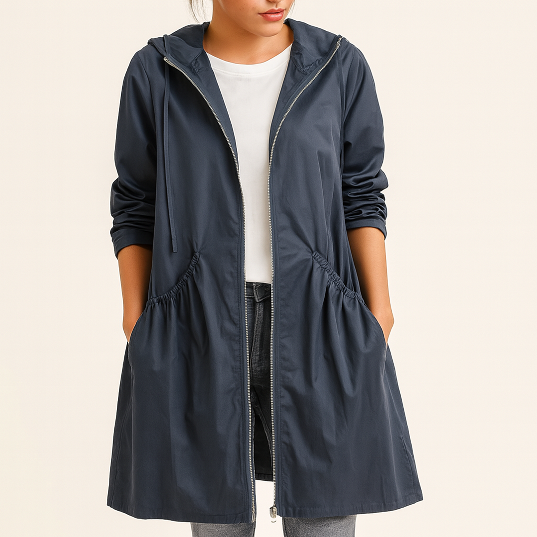 Bluza Przeciwdeszczowa Z Kapturem Dla Kobiet | Długa