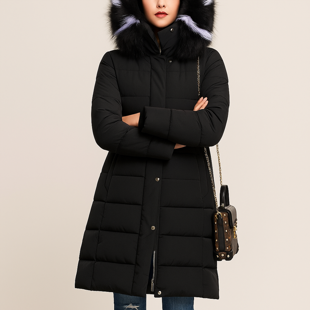 Damska Zimowa Puchowa Kurtka | Długa