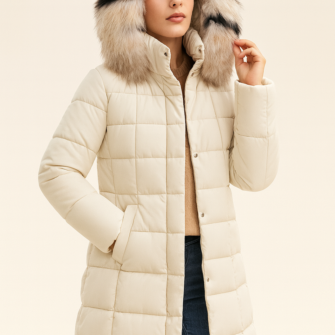 Damska Zimowa Puchowa Kurtka | Długa