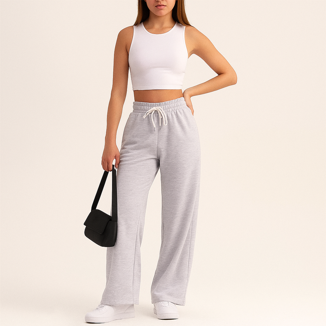 Damskie Casualowe Spodnie Dresowe | Wysoki Stan