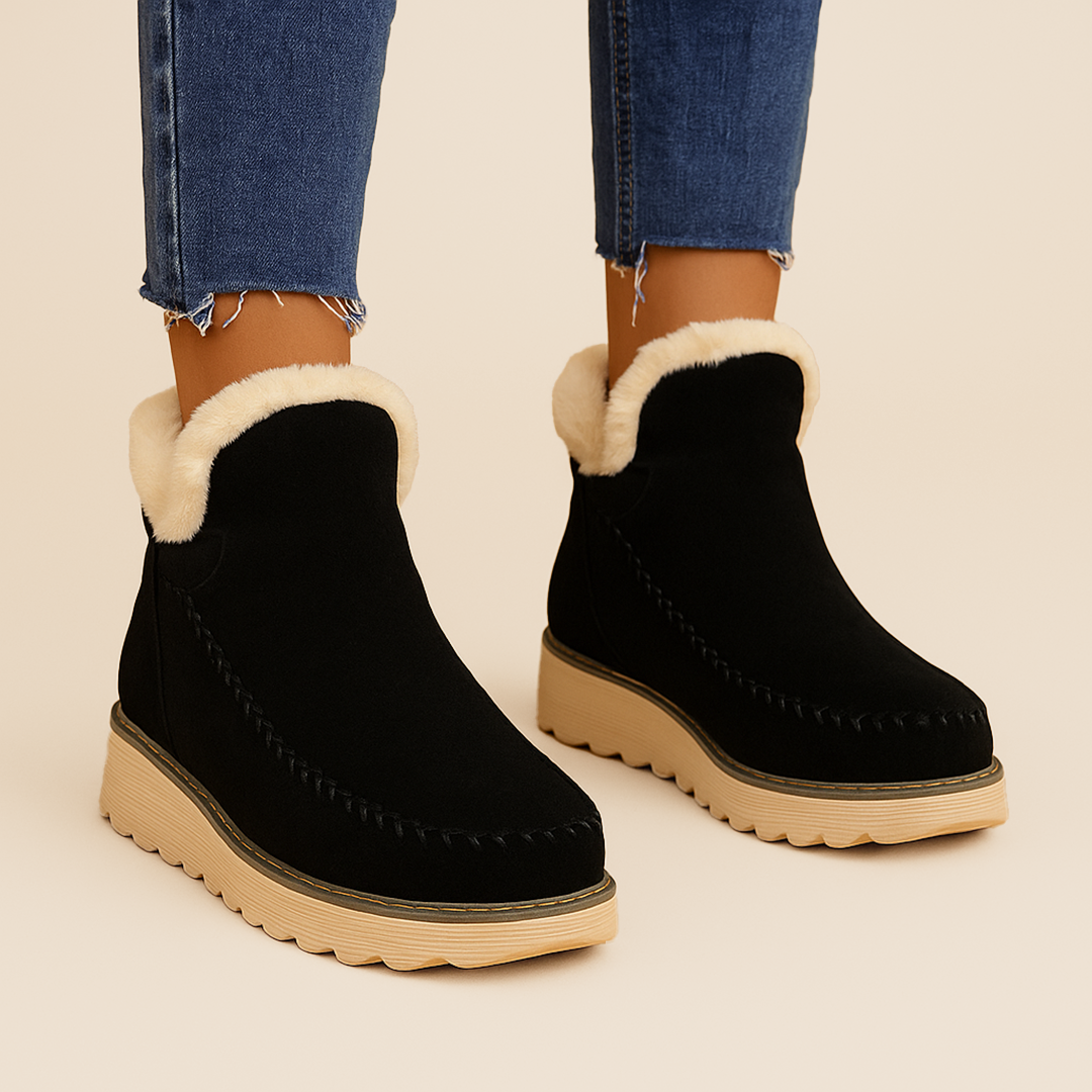 Damskie Zimowe Kozaki Z Futrem | Casualowe