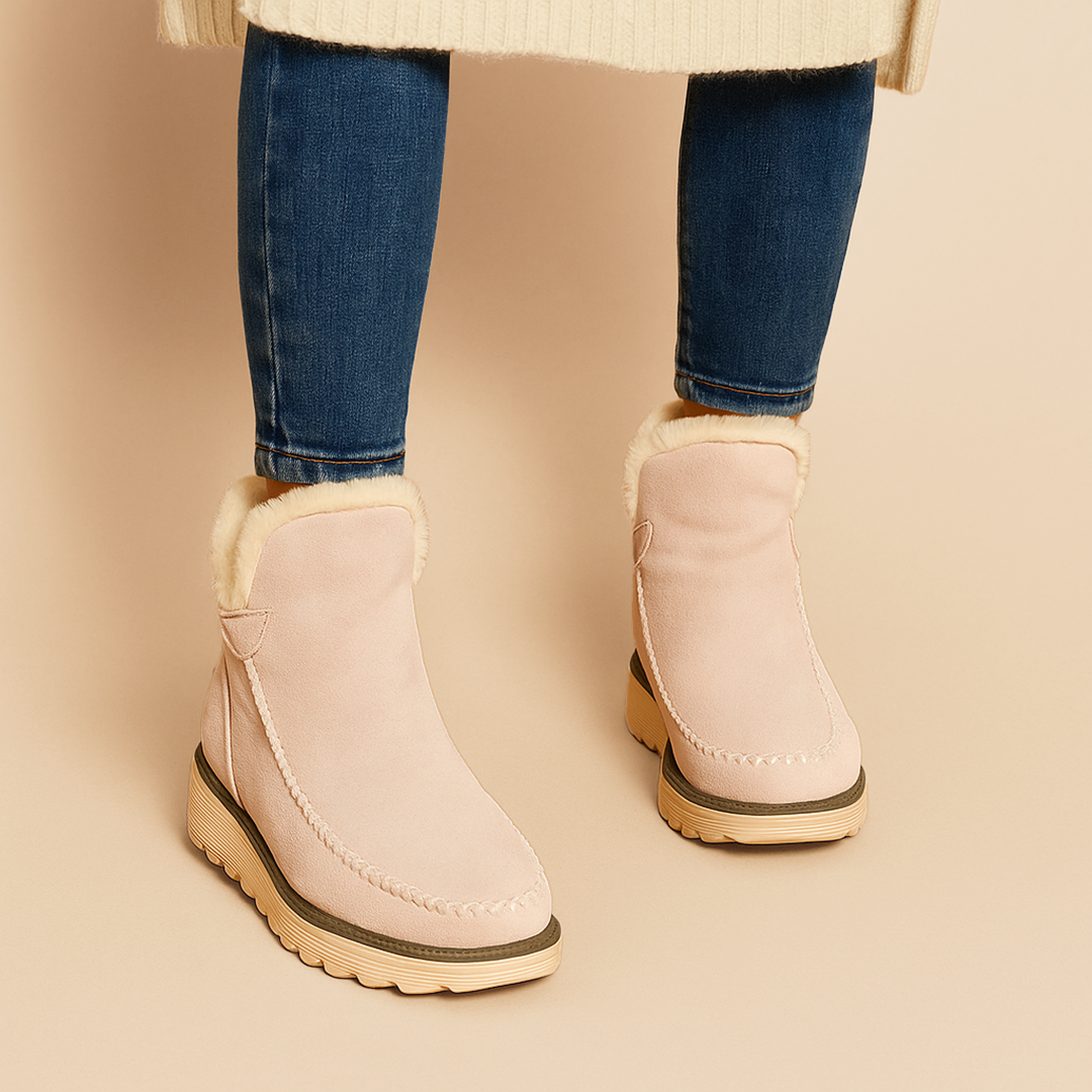 Damskie Zimowe Kozaki Z Futrem | Casualowe