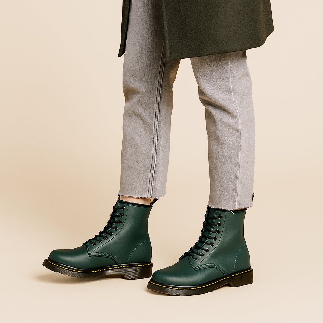 Damskie Skórzane Botki | Casualowe