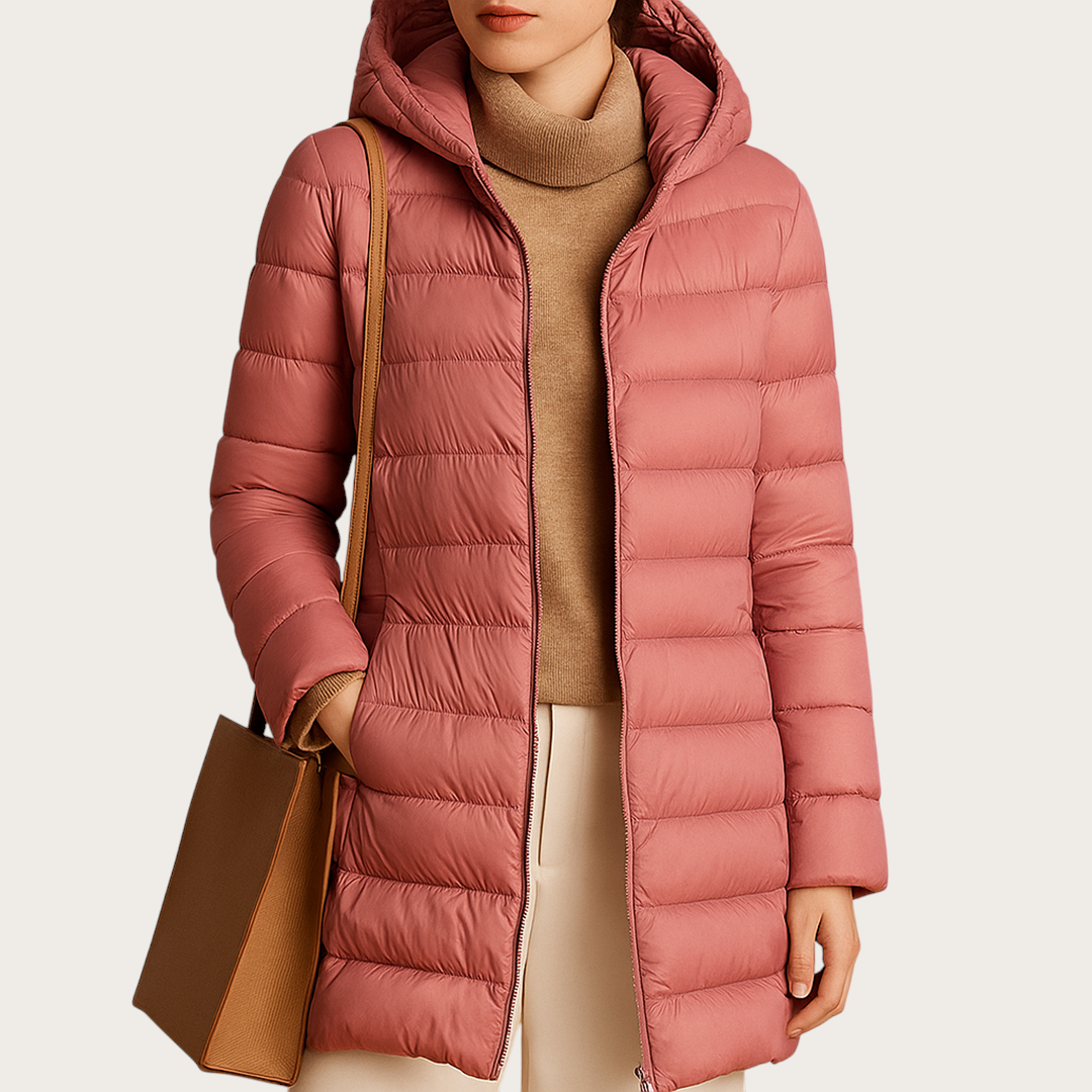 Damska Zimowa Kurtka Pikowana | Z Kapturem