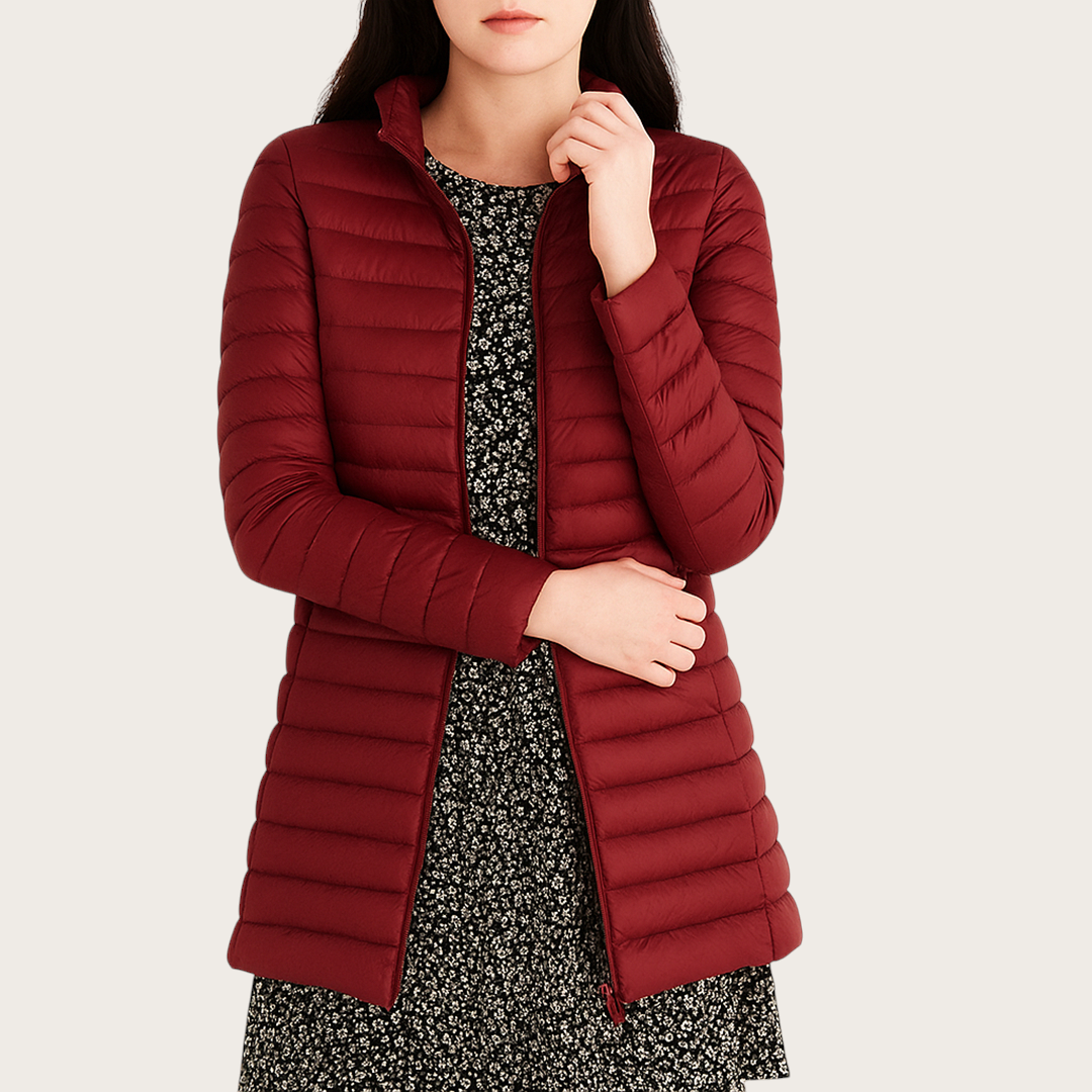 Damska Puchowa Kurtka | Długi Rękaw