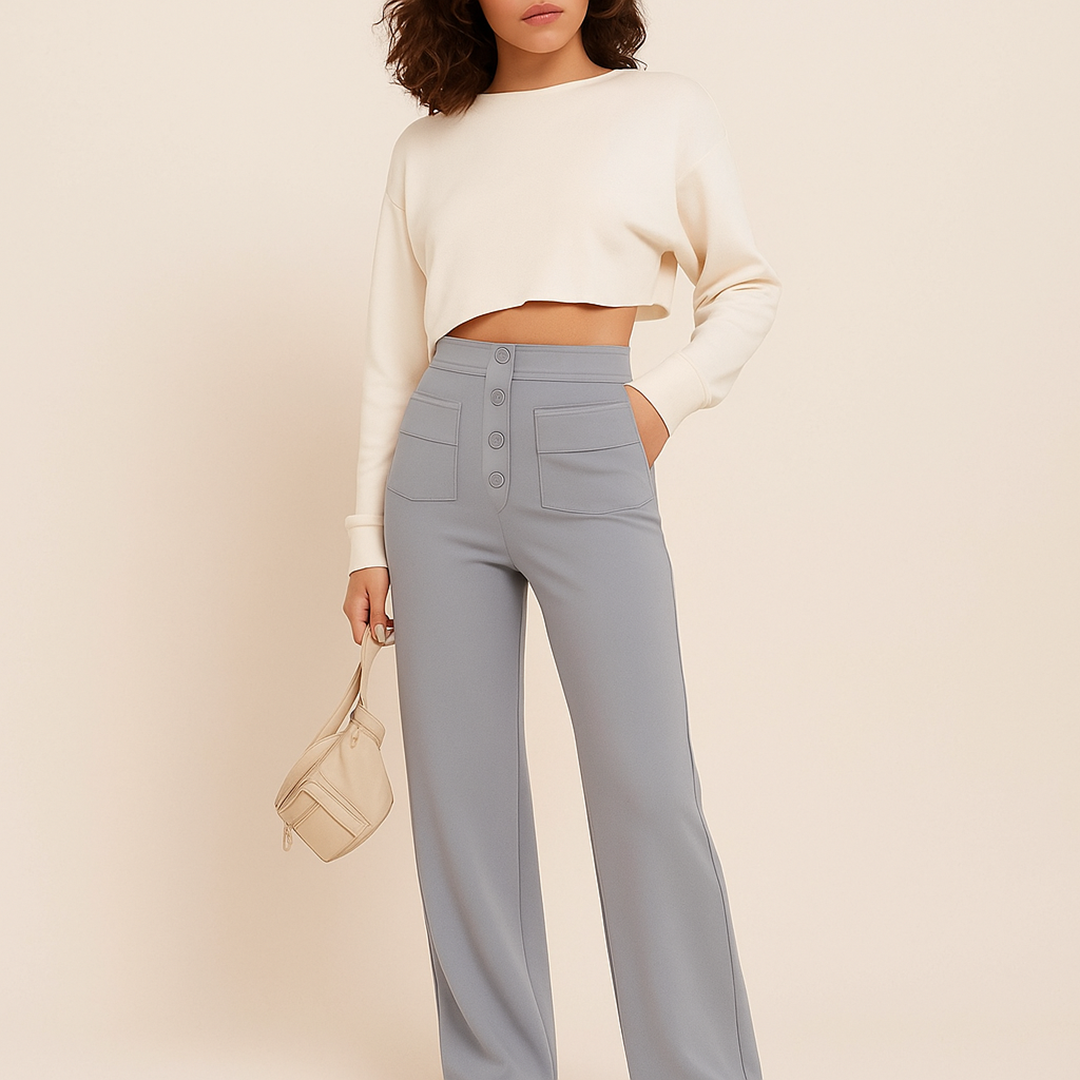 Damskie Spodnie Stretch | Wysoki Stan