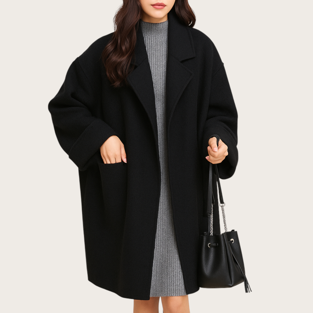 Damski Zimowy Płaszcz Trenczowy | Oversize