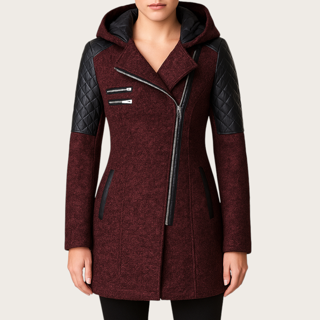 Damska Zimowa Kurtka Z Zamkiem | Długi Rękaw