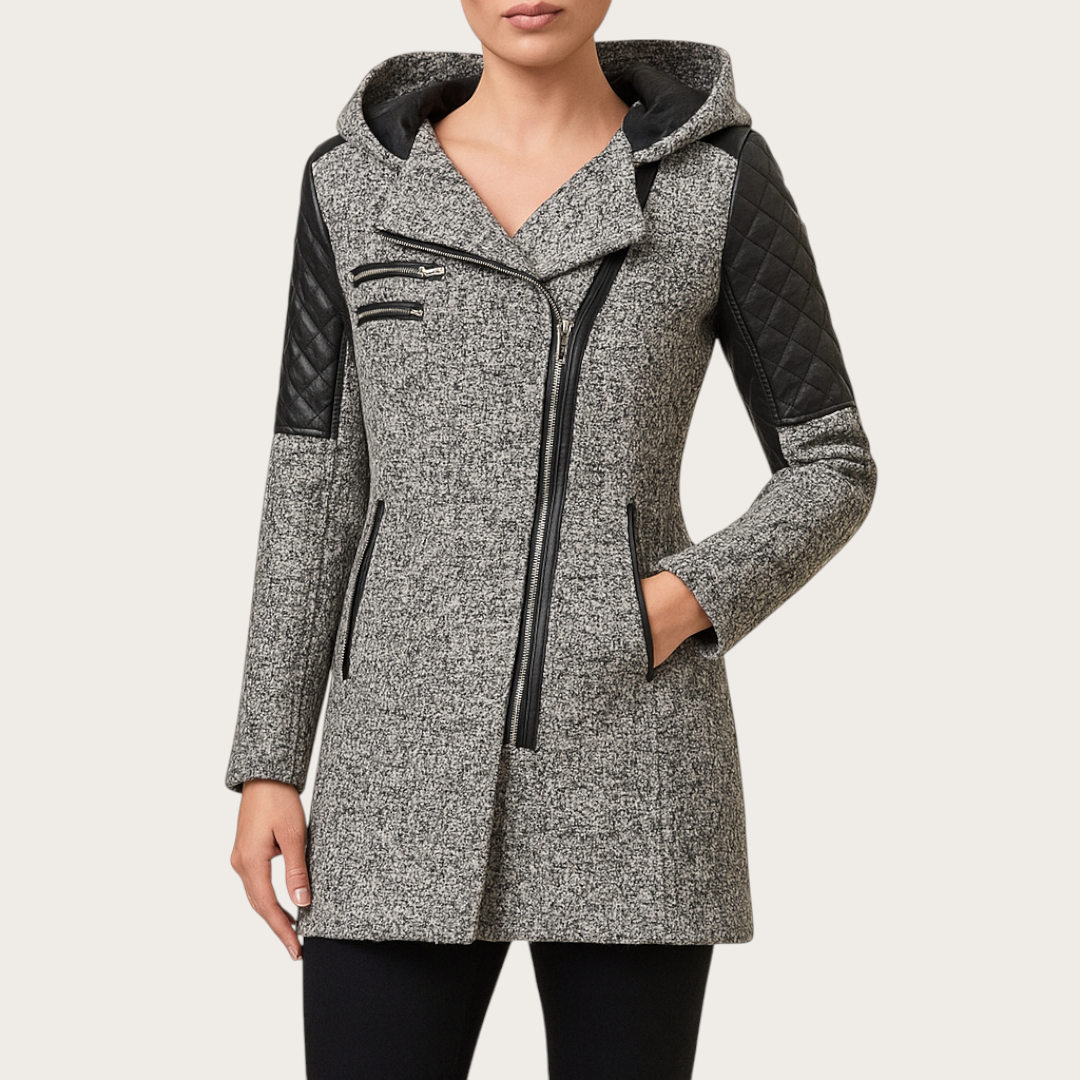 Damska Zimowa Kurtka Z Zamkiem | Długi Rękaw