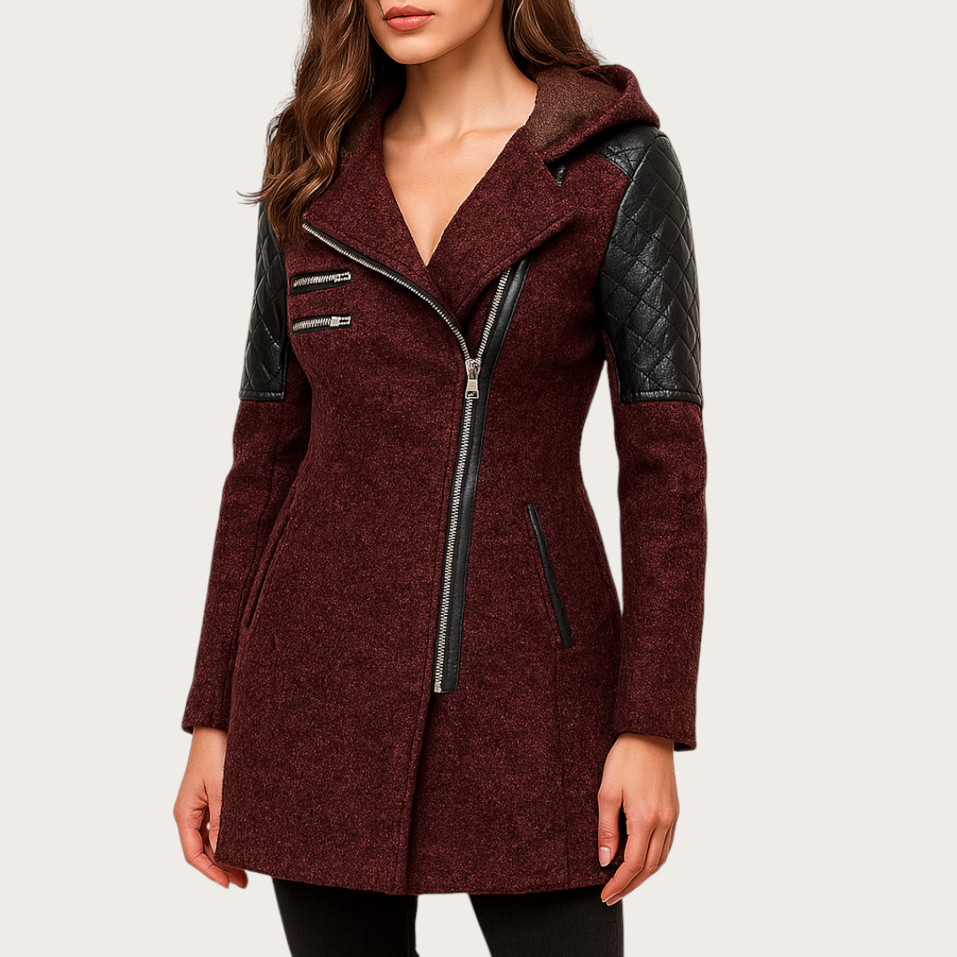 Damska Zimowa Kurtka Z Zamkiem | Długi Rękaw