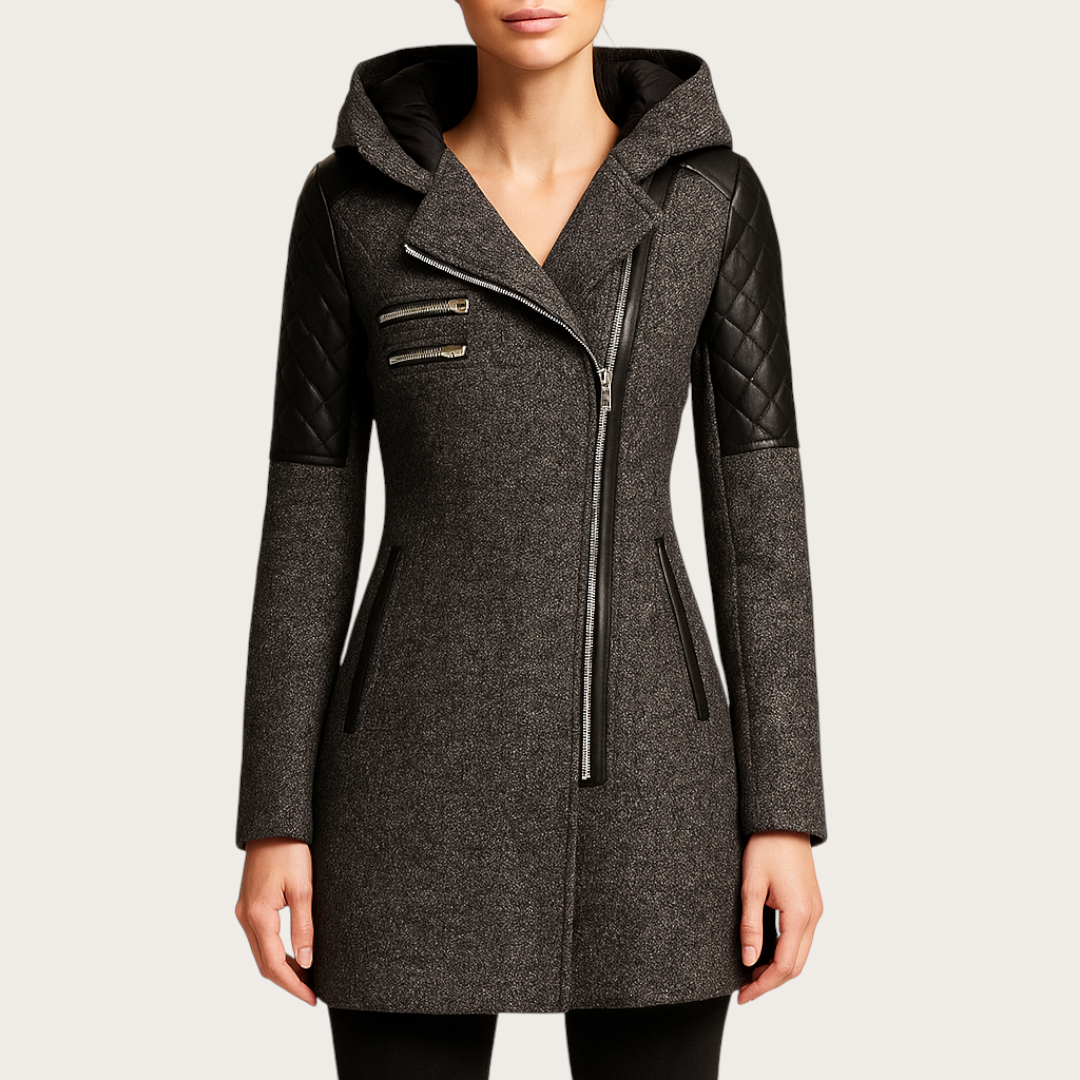 Damska Zimowa Kurtka Z Zamkiem | Długi Rękaw