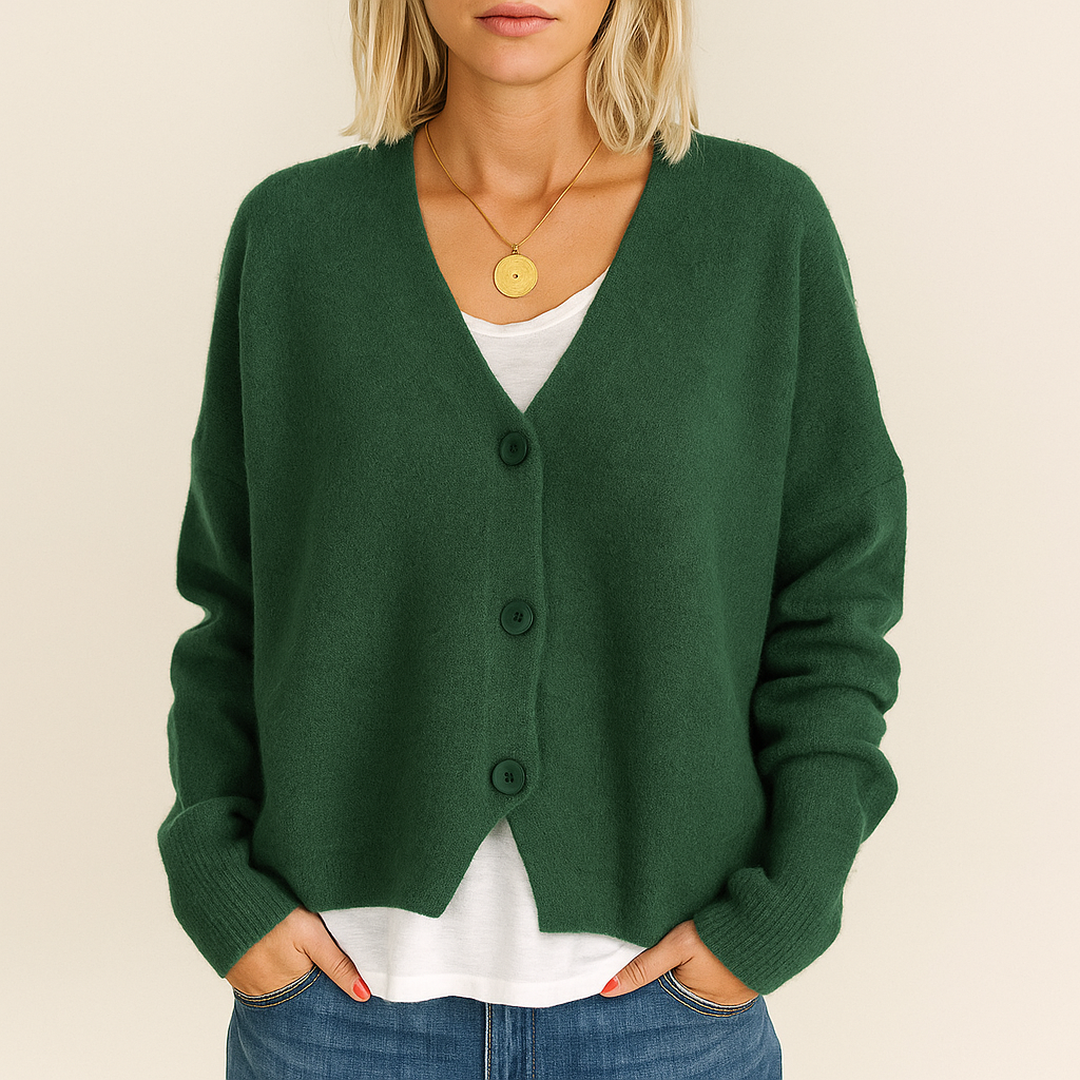 Damski Kardigan Z Długim Rękawem | Dekolt W Serek