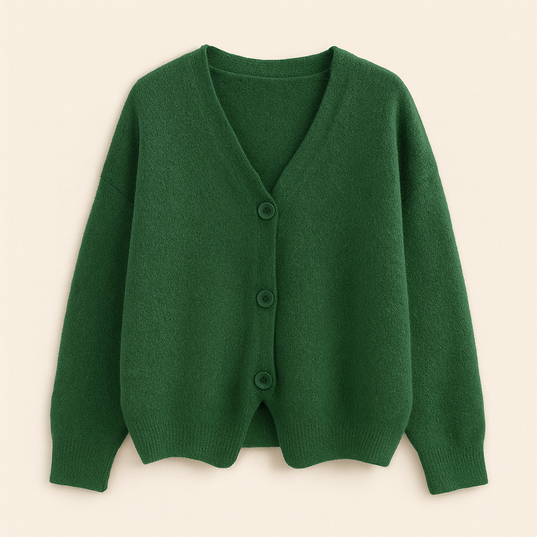 Damski Kardigan Z Długim Rękawem | Dekolt W Serek