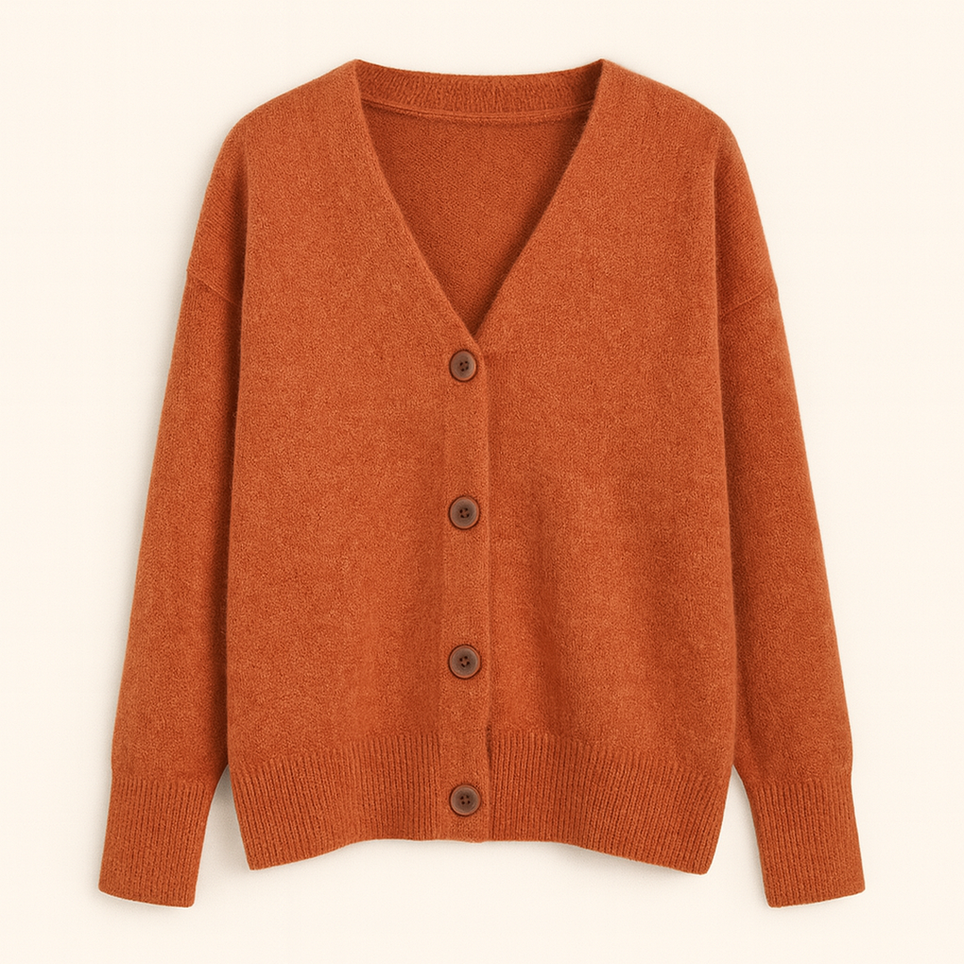 Damski Kardigan Z Długim Rękawem | Dekolt W Serek