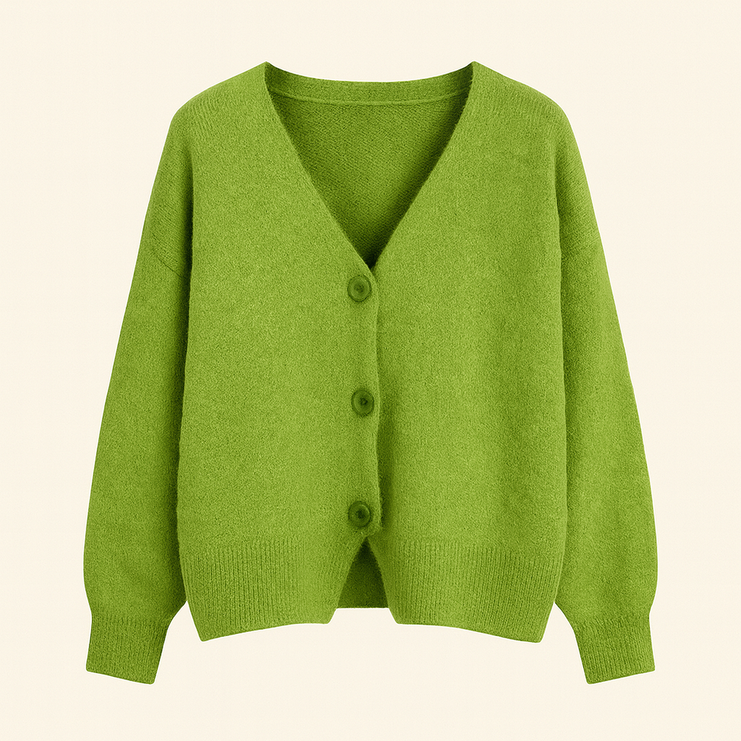 Damski Kardigan Z Długim Rękawem | Dekolt W Serek