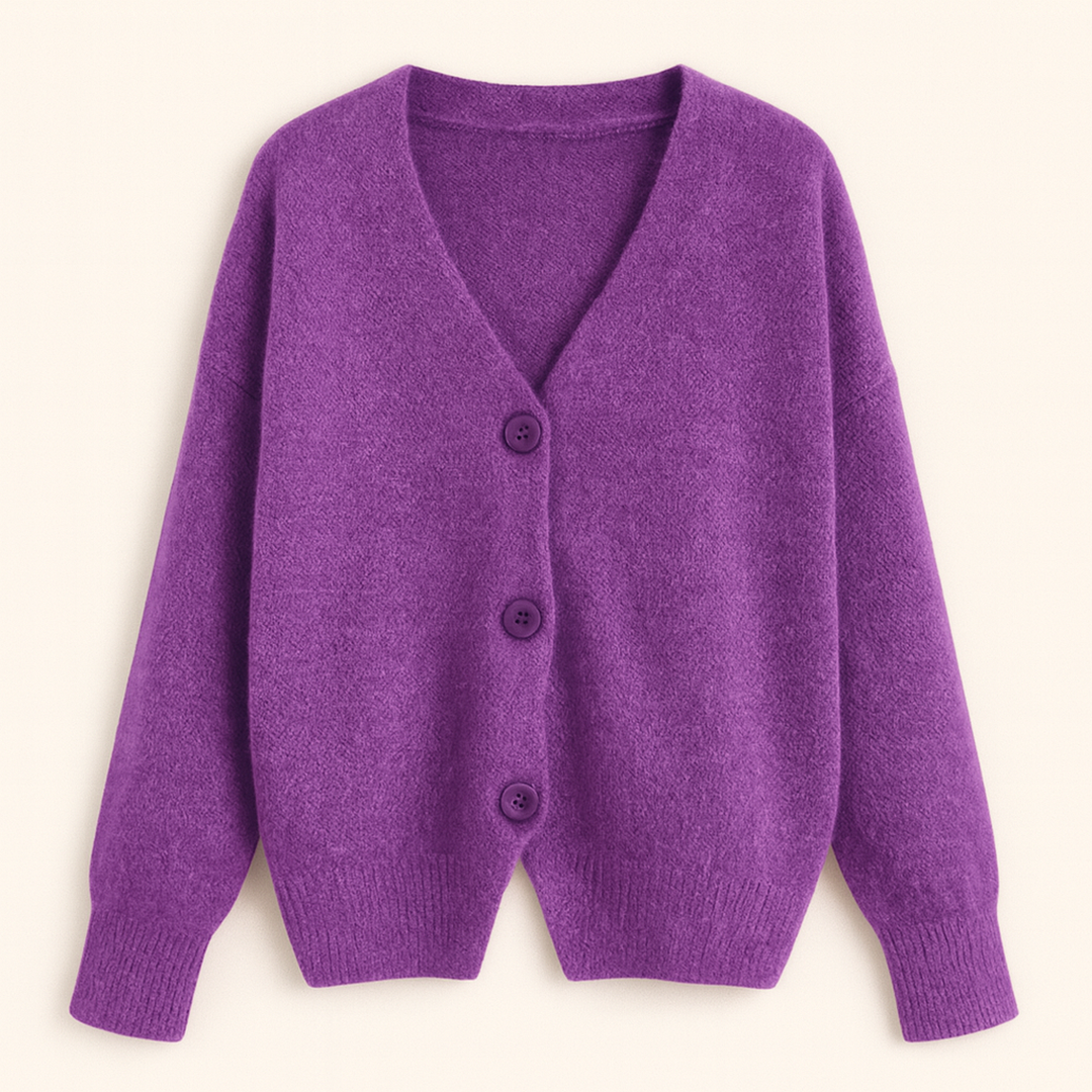 Damski Kardigan Z Długim Rękawem | Dekolt W Serek