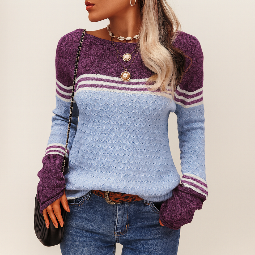 Damski Sweter W Paski | Stylowy