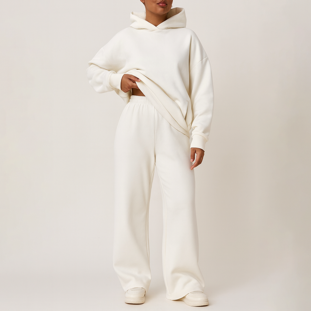 Oversize Domowy Zestaw Dla Kobiet | Długi Rękaw