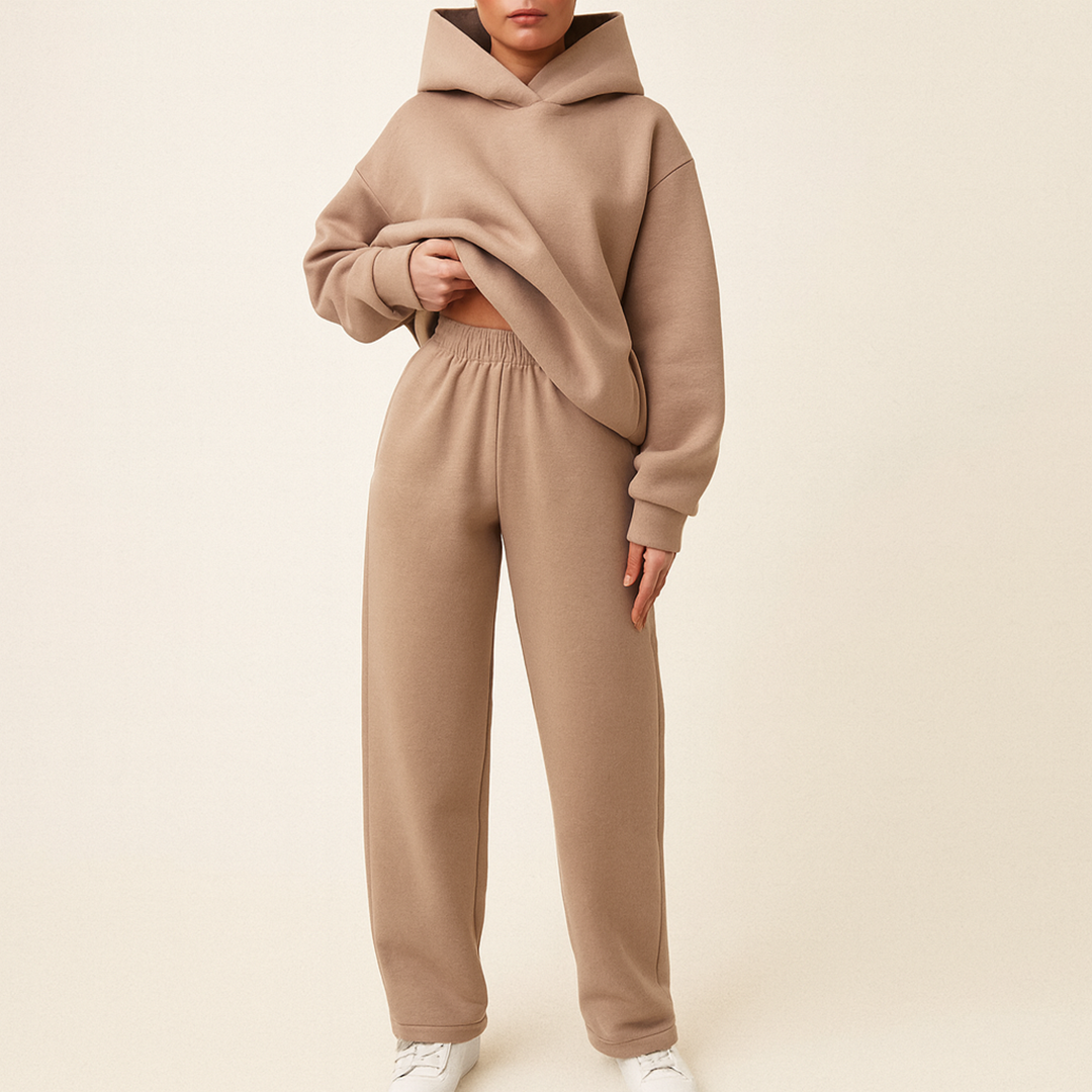 Oversize Domowy Zestaw Dla Kobiet | Długi Rękaw