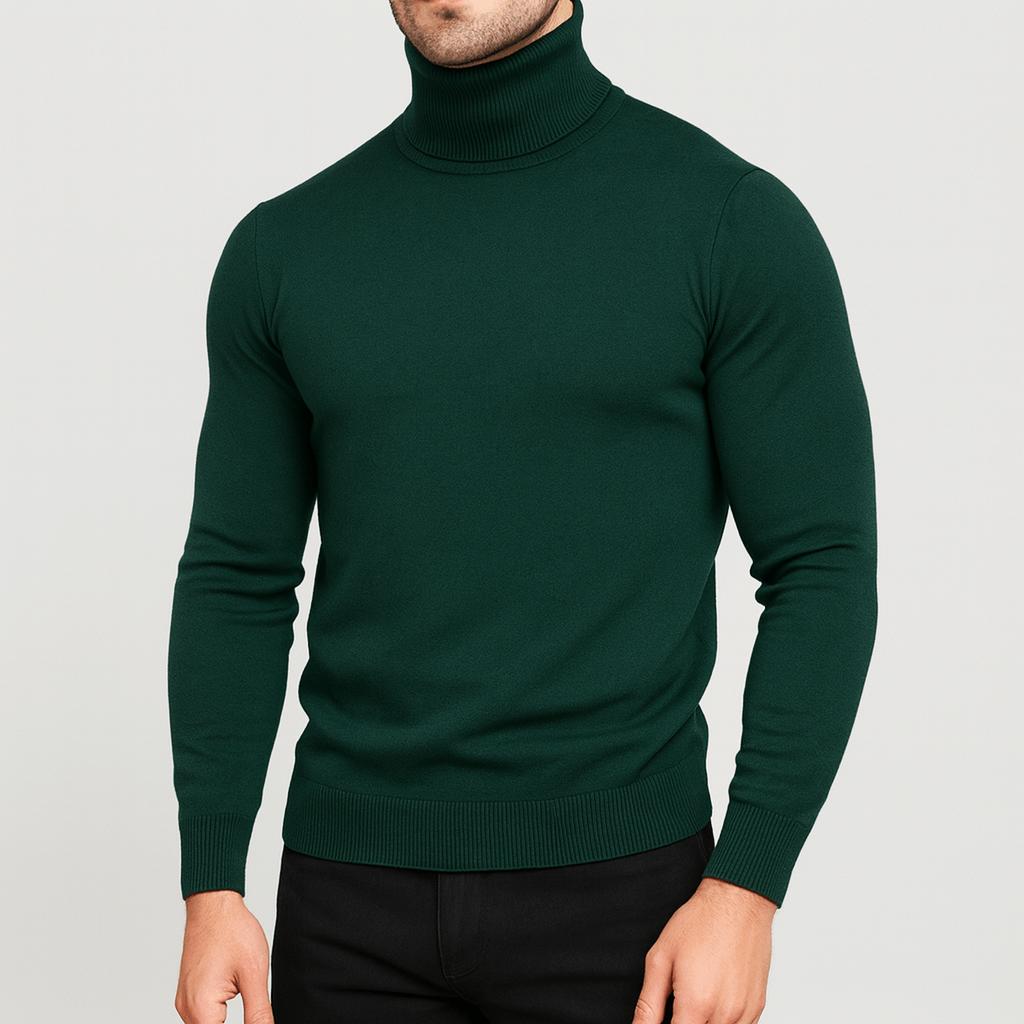 Ciepły i stylowy sweter z golfem o dopasowanym kroju dla mężczyzn