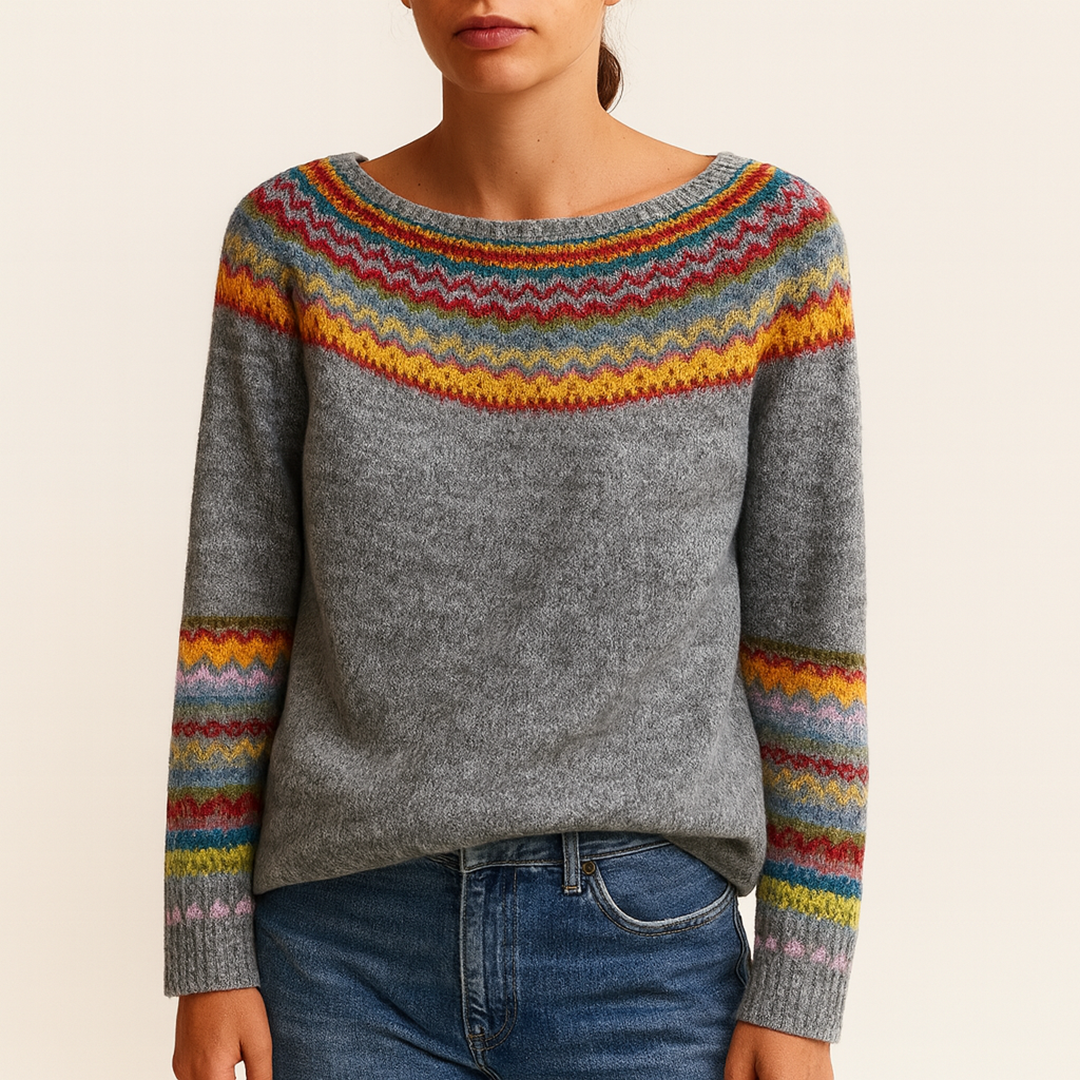 Damski Dzianinowy Sweter | Zimowy