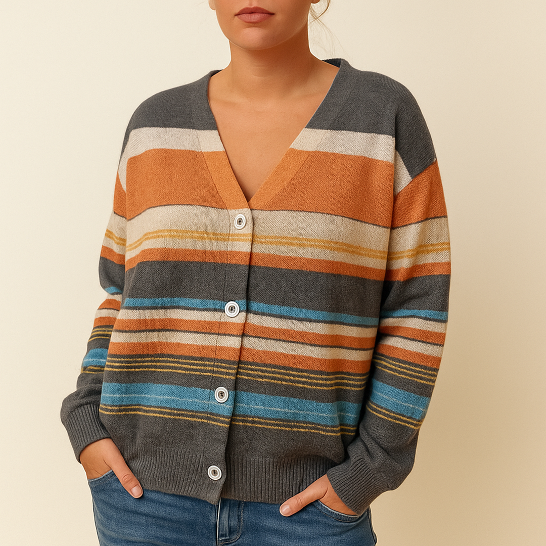 Damski Kardigan Na Guziki | Kwiatowy