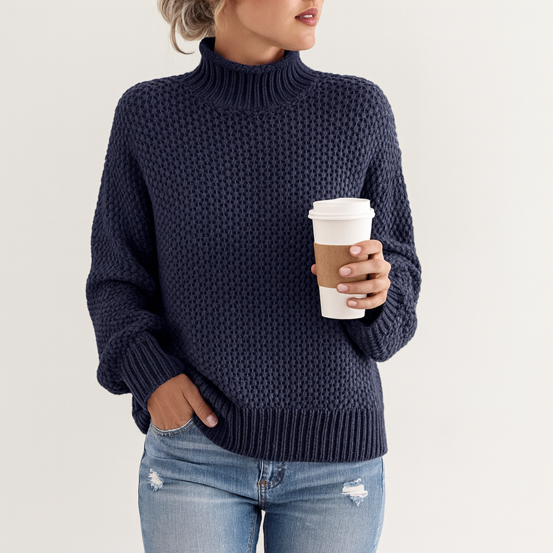 Damski Dzianinowy Zimowy Sweter | Golf