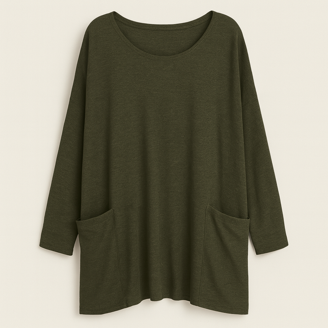 Codzienny Sweter Okrągły Dekolt Damski | Oversize