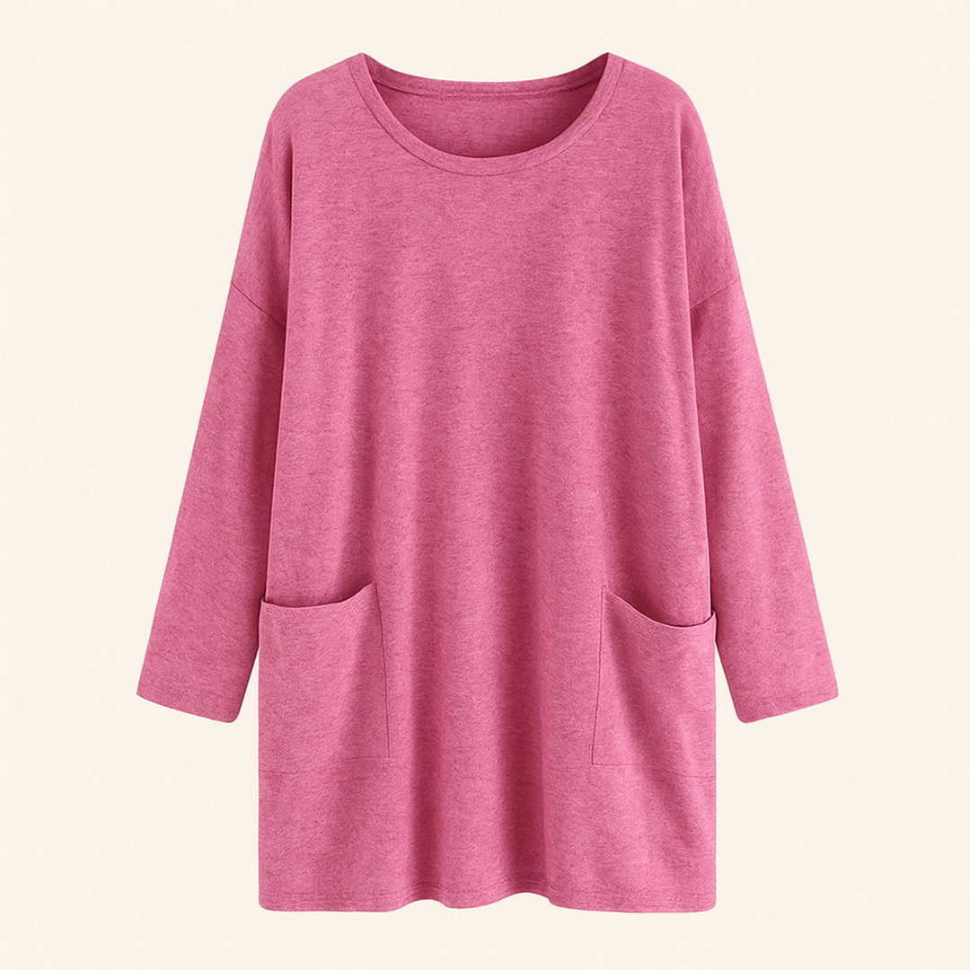 Codzienny Sweter Okrągły Dekolt Damski | Oversize