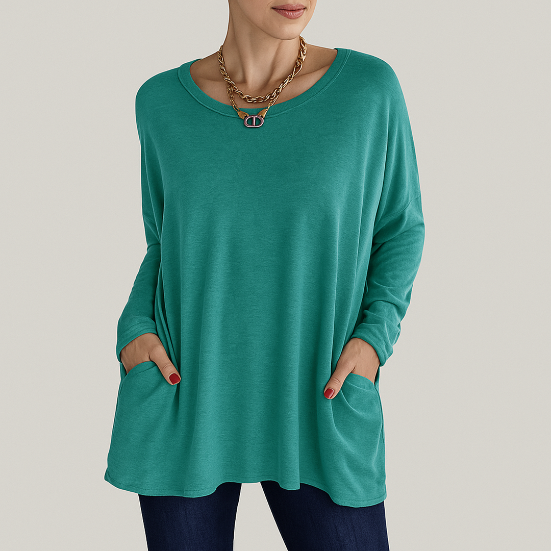 Codzienny Sweter Okrągły Dekolt Damski | Oversize