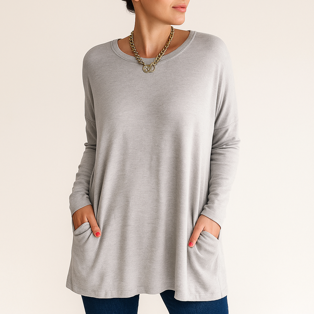 Codzienny Sweter Okrągły Dekolt Damski | Oversize