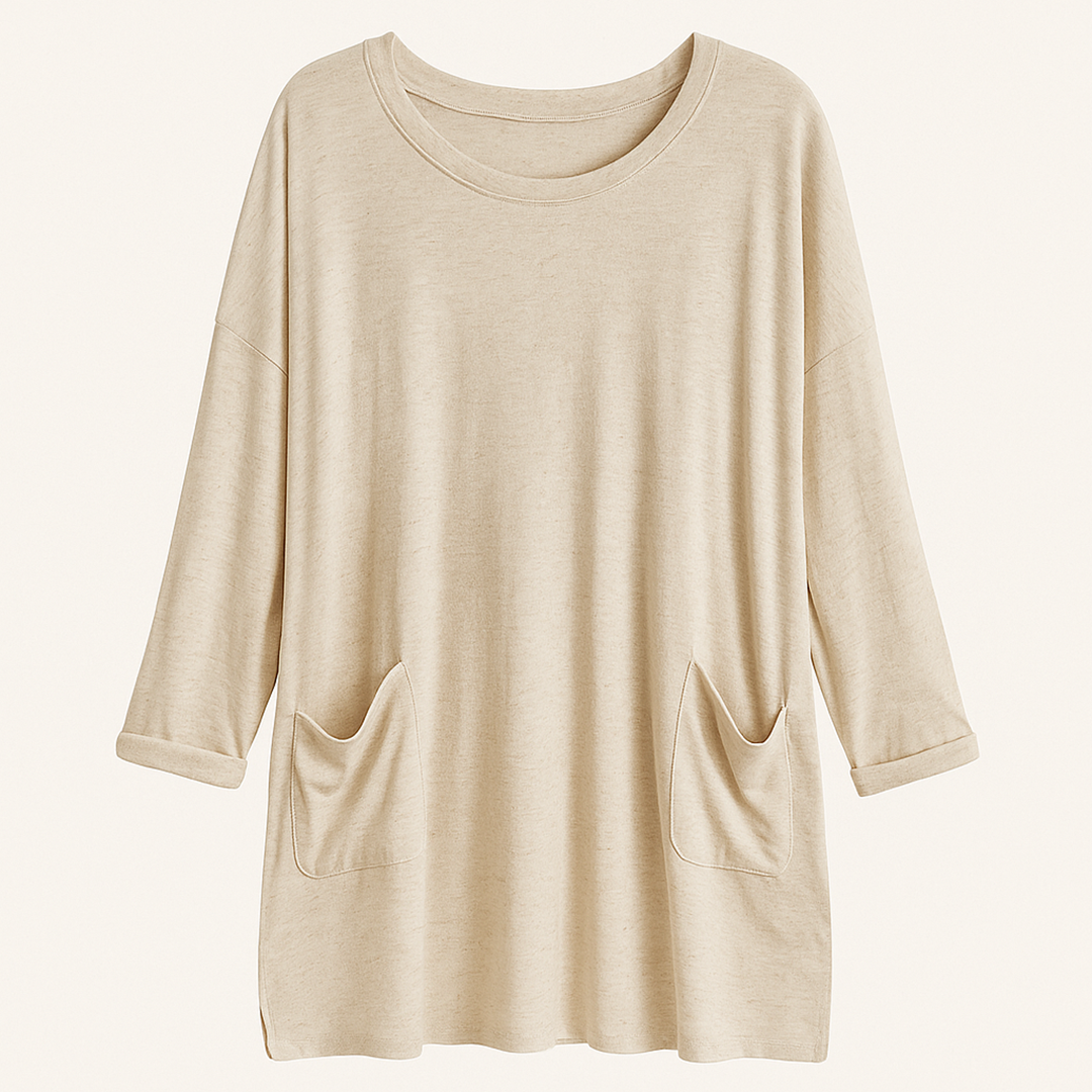 Codzienny Sweter Okrągły Dekolt Damski | Oversize