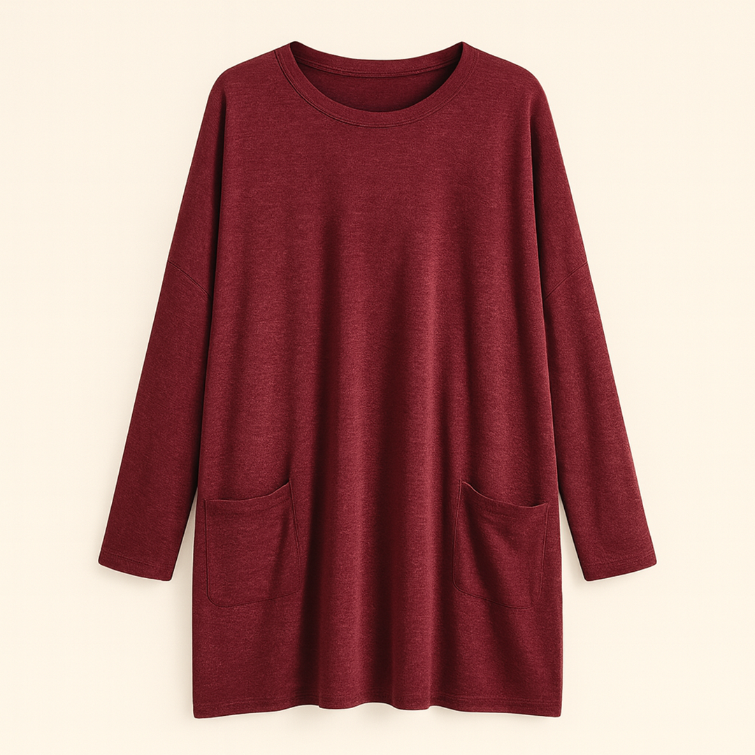 Codzienny Sweter Okrągły Dekolt Damski | Oversize