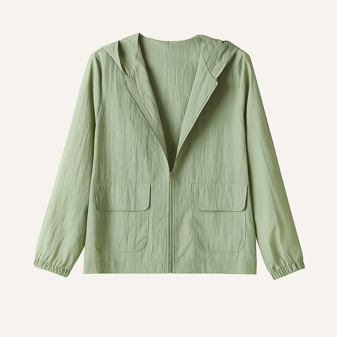 Damska Casualowa Kurtka Przeciwdeszczowa | Z Kapturem