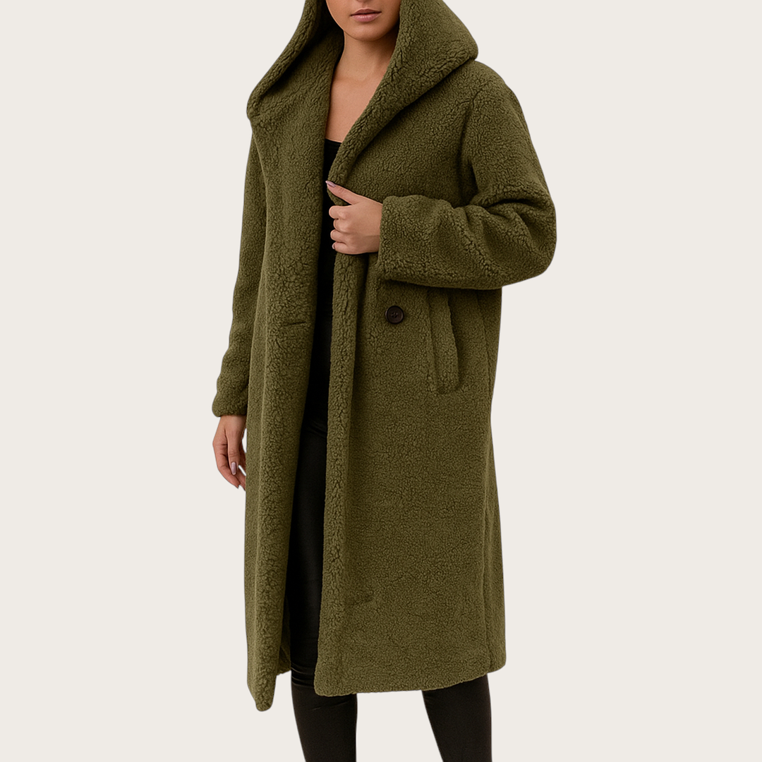 Damska Długa Zimowa Kurtka | Z Kapturem