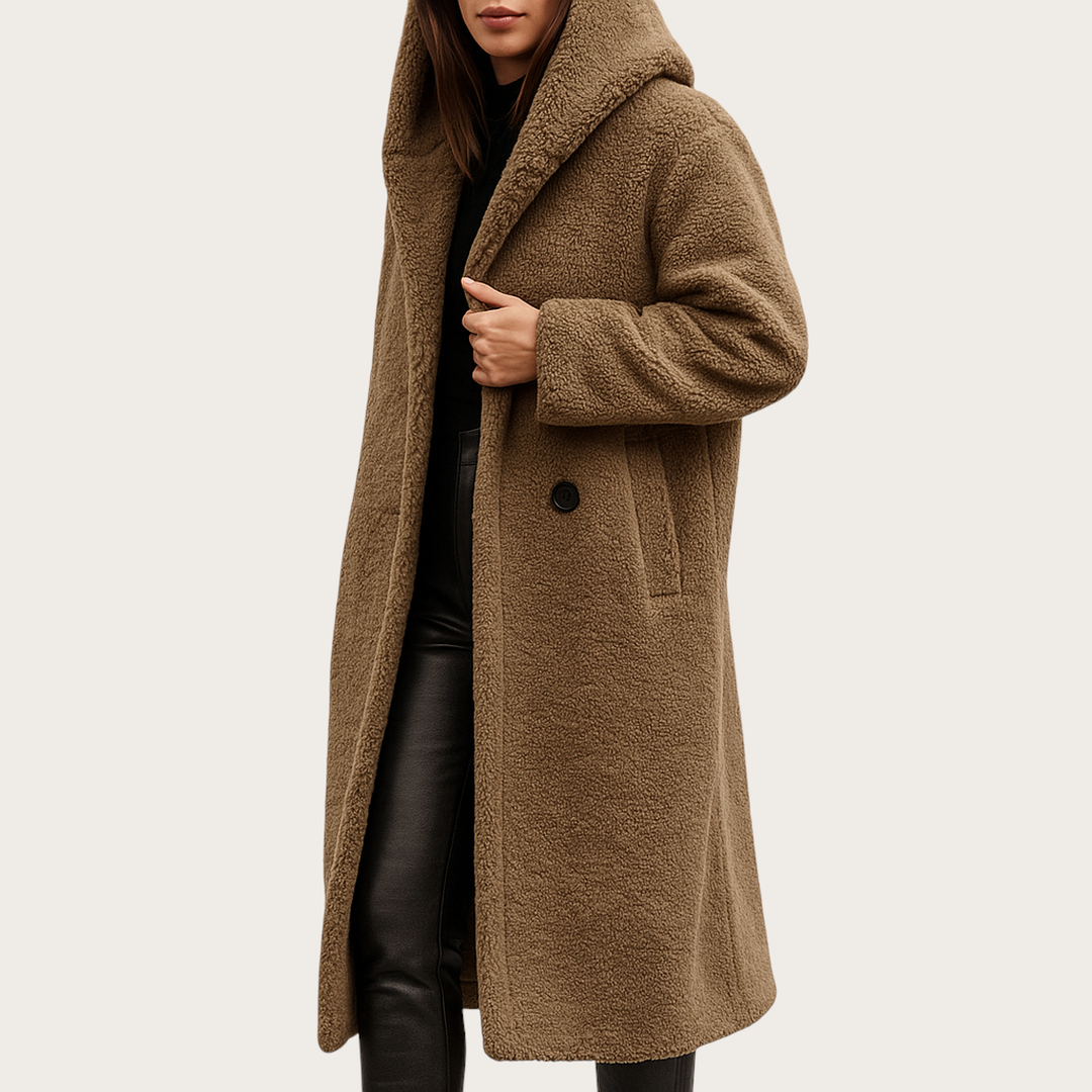 Damska Długa Zimowa Kurtka | Z Kapturem