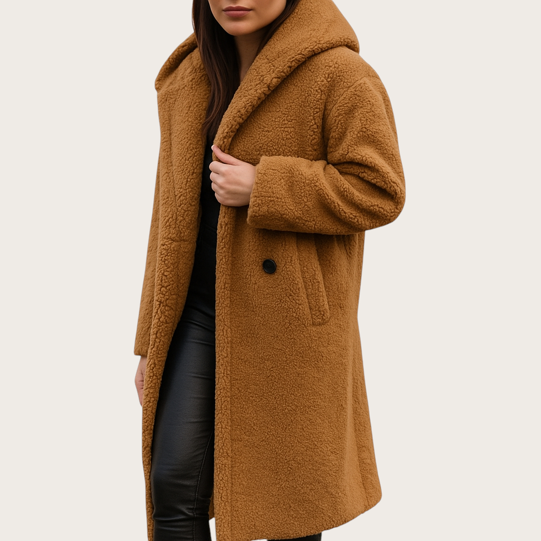 Damska Długa Zimowa Kurtka | Z Kapturem