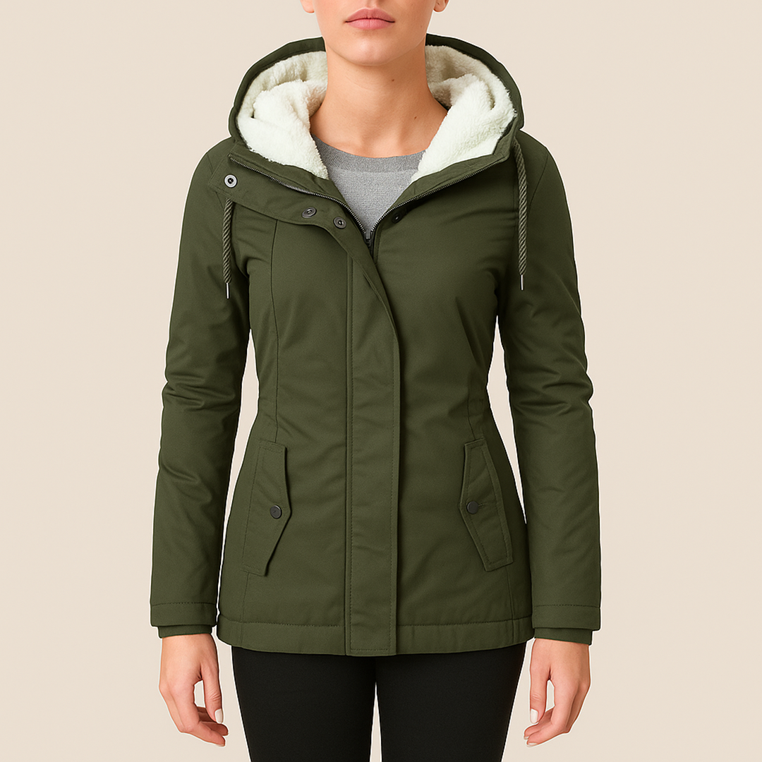 Damska Kurtka Przeciwdeszczowa Z Długim Rękawem | Zima