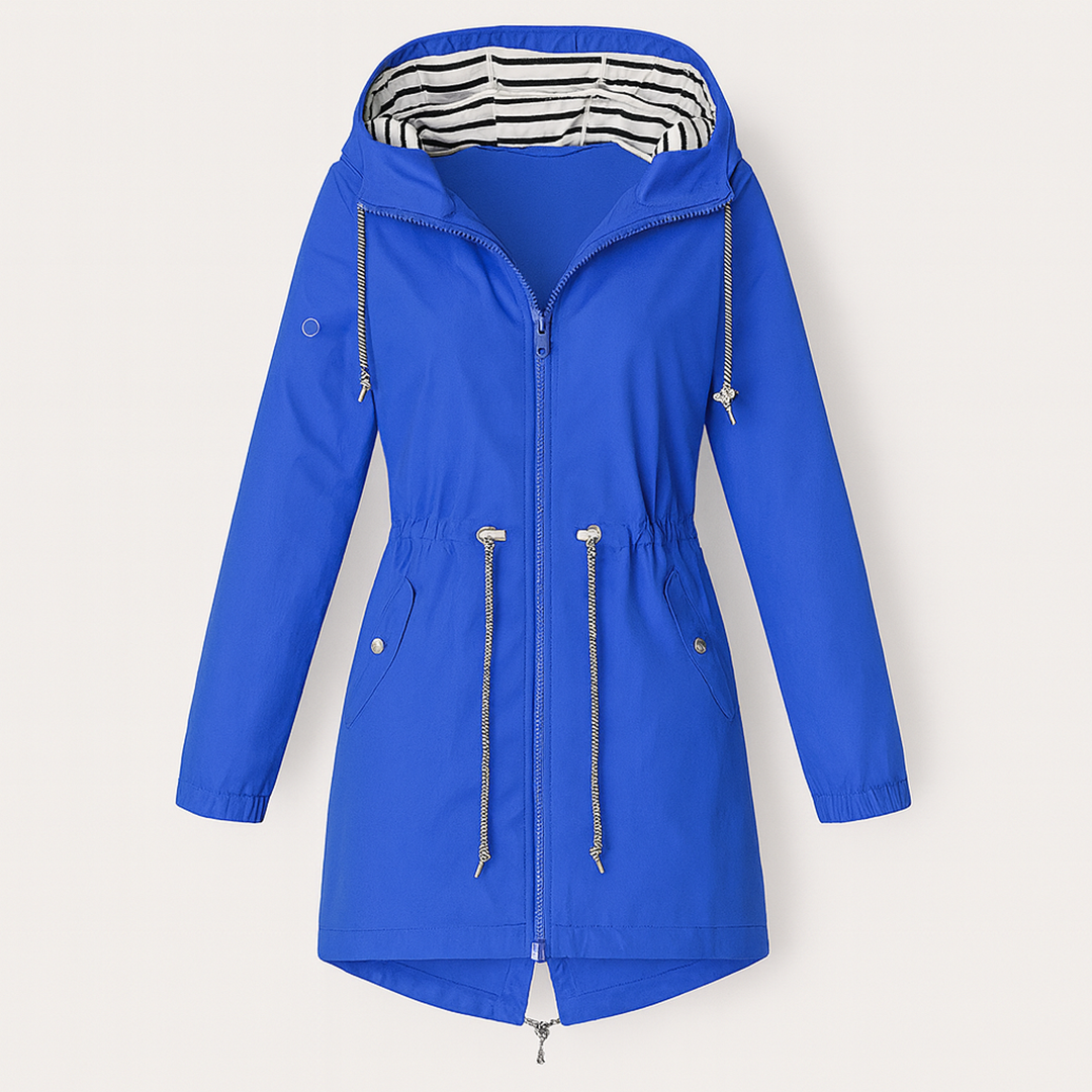 Damska Kurtka Przeciwdeszczowa Z Kapturem | Długi Rękaw