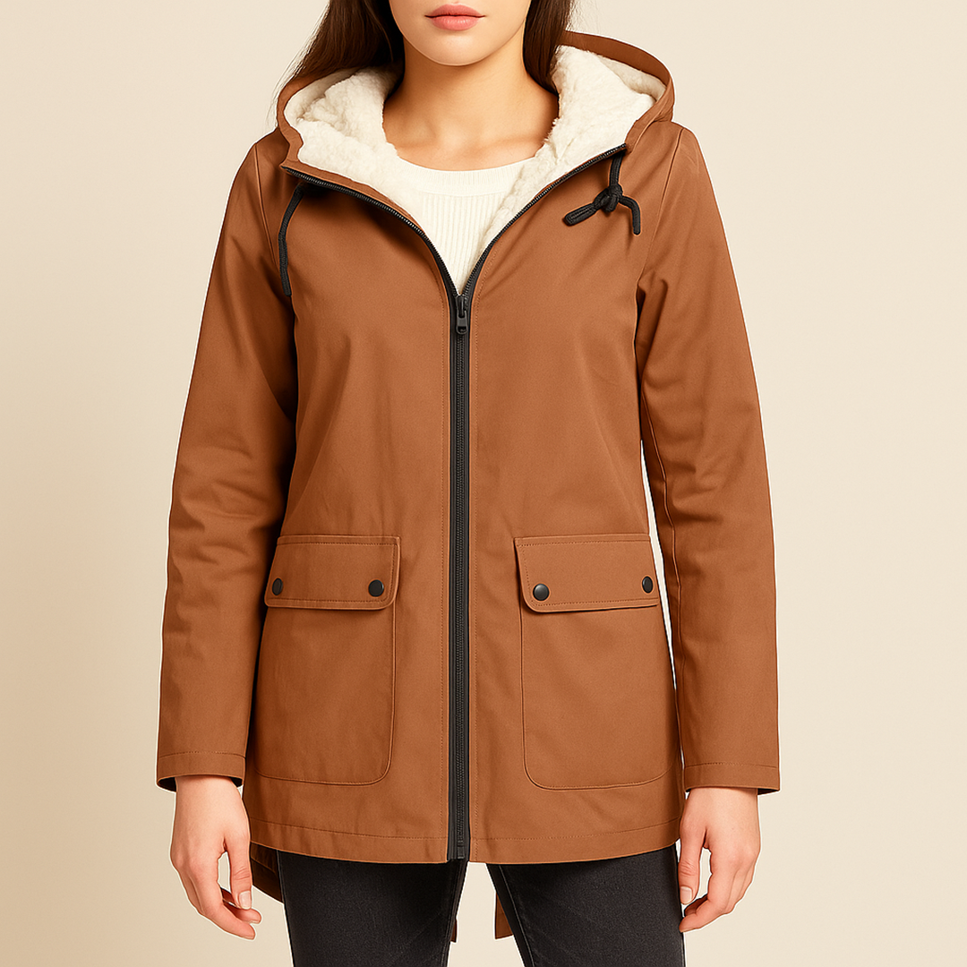 Damska Kurtka Przeciwdeszczowa Z Zamkiem | Z Kapturem